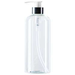 Butelka z pompką do mydła żelu do odkażania 400ml - transparentny